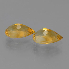 Gemas de Citrino Dorado naranja intenso natural de 2.21 ct, En forma de pera, VS