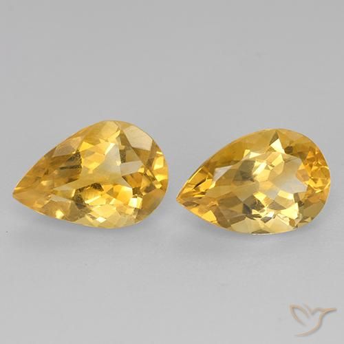 2.34ctw Natural Dorado Citrino, En forma de pera, VVS-VS