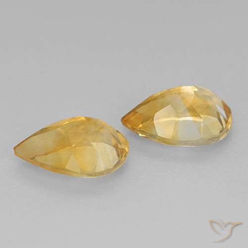 Gemas de Citrino Dorado natural de 2.34 ct, En forma de pera, VVS-VS