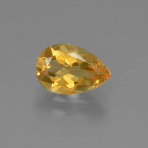 Citrino amarillo natural de 1,06 ct, en forma de pera, VVS
