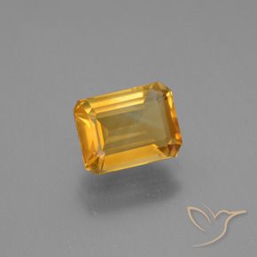 Citrino Dorado naranja natural de 1.65 ct, Corte Octágono / Esmeralda, VVS-VS