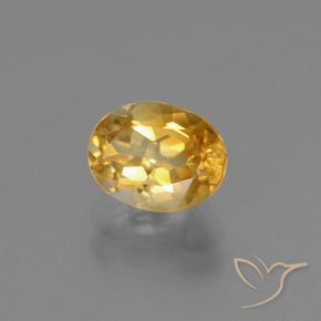 Citrino dorado natural de 1,33 ct, corte óvalo, VS