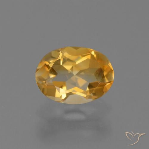 Citrino Naranja medio natural de 1.00 ct, Corte Óvalo, VS