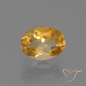 Citrino Naranja medio natural de 1.00 ct, Corte Óvalo, VS
