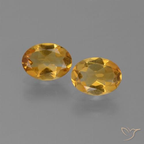 1.82ctw Natural Dorado naranja claro medio Citrino, Ovalada, VS