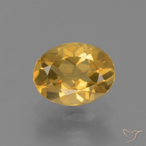 1.15ct Natural Naranja dorado intenso Citrino, Ovalada, VS