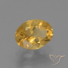 Citrino Naranja dorado intenso natural de 1.15 ct, Ovalada, VS