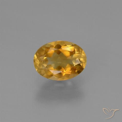 Citrino dorado natural de 1,05 ct, corte óvalo, VS