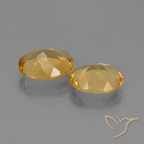 Gemas de Citrino Naranja dorado natural de 4.11 ct, Ovalada, VVS-VS
