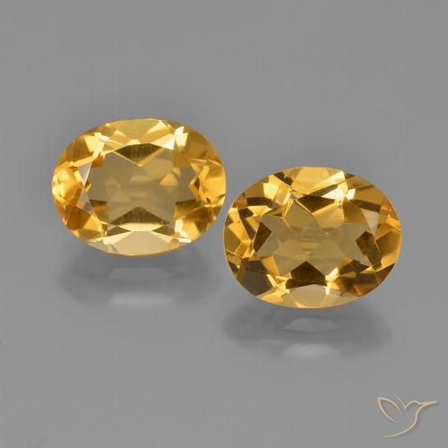 4.34ctw Natural Dorado intenso Citrino, Ovalada, VVS