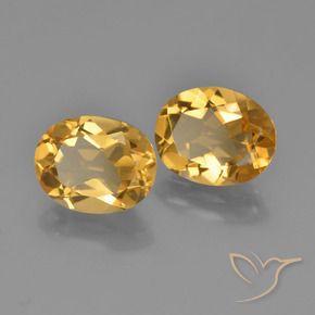 Gemas de Citrino Dorado intenso natural de 4.34 ct, Ovalada, VVS