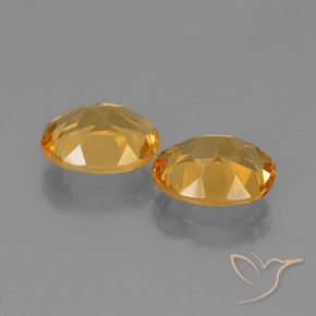 Gemas de Citrino Dorado intenso natural de 4.34 ct, Ovalada, VVS