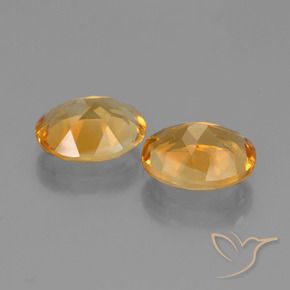 Gemas de Citrino Dorado oscuro medio natural de 4.46 ct, Ovalada, VVS-VS