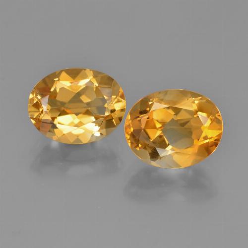 Gemas de Citrino Naranja medio natural de 4.78 ct, Corte Óvalo, VVS-VS