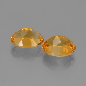 Gemas de Citrino Naranja medio natural de 4.78 ct, Corte Óvalo, VVS-VS