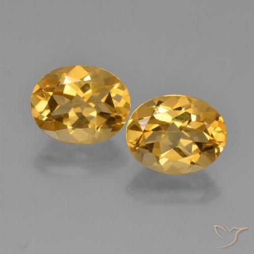 4.84ctw Natural Dorado oscuro medio Citrino, Ovalada, VVS-VS