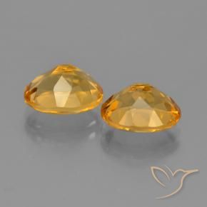 Gemas de Citrino Dorado oscuro medio natural de 4.84 ct, Ovalada, VVS-VS
