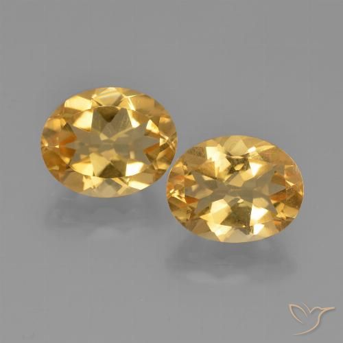 4.80ctw Natural Dorado oscuro medio Citrino, Ovalada, VS