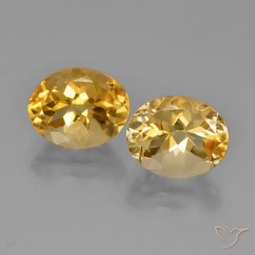 5.34ctw Natural Dorado oscuro medio Citrino, Ovalada, VVS
