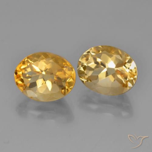 Gemas de Citrino Dorado oscuro medio natural de 5.34 ct, Ovalada, VVS