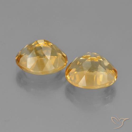 Gemas de Citrino Dorado oscuro medio natural de 5.34 ct, Ovalada, VVS