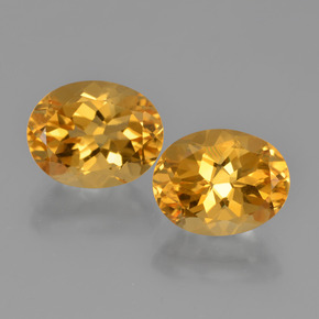 Gemas de Citrino Dorado amarillo natural de 5.21 ct, Corte Óvalo, VVS