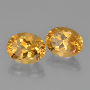 Gemas de Citrino Dorado amarillo natural de 5.21 ct, Corte Óvalo, VVS