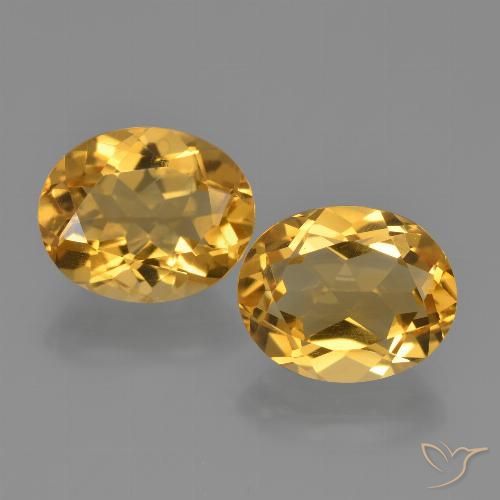 4.96ctw Natural Dorado oscuro Citrino, Ovalada, VVS