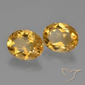 Gemas de Citrino Dorado oscuro natural de 4.96 ct, Ovalada, VVS