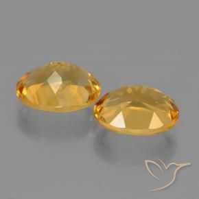 Gemas de Citrino Dorado oscuro natural de 4.96 ct, Ovalada, VVS