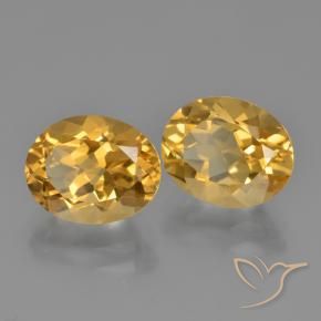 Gemas de Citrino Naranja dorado intenso natural de 4.90 ct, Ovalada, VVS