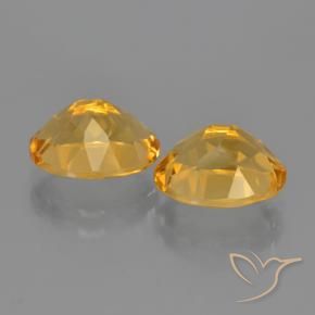 Gemas de Citrino Naranja dorado intenso natural de 4.90 ct, Ovalada, VVS