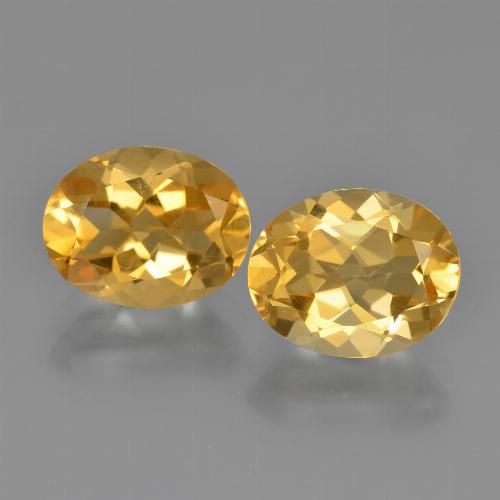 Gemas de citrino dorado natural de 4,65 ct, corte óvalo, VVS