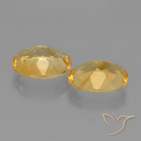 Gemas de Citrino Dorado oscuro medio natural de 4.14 ct, Ovalada, VVS-VS