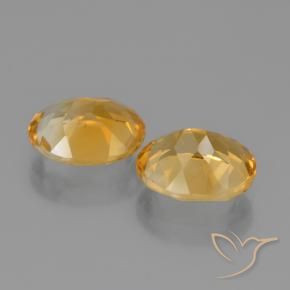 Gemas de Citrino Naranja dorado intenso natural de 4.26 ct, Ovalada, VVS-VS