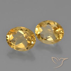 Gemas de Citrino Naranja dorado intenso natural de 4.61 ct, Ovalada, VS