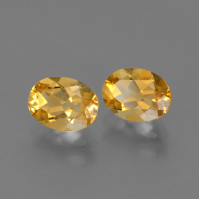 Gemas de citrino dorado natural de 2,38 ct, corte óvalo, VVS