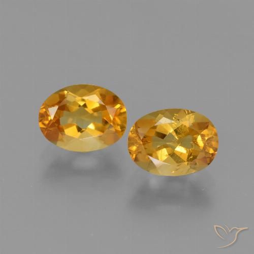 2.34ctw Natural Dorado naranja oscuro Citrino, Ovalada, VS
