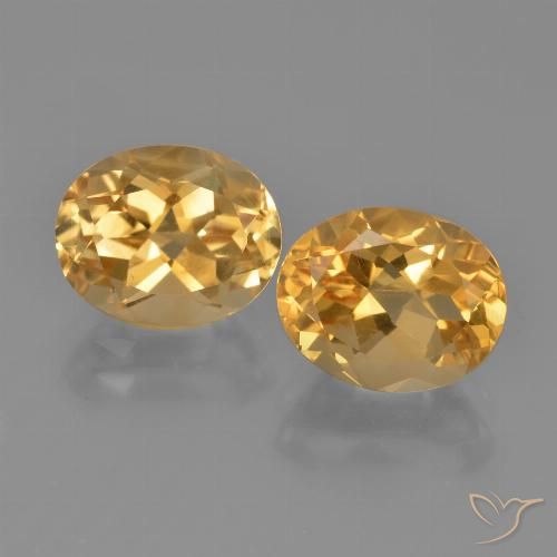 4.74ctw Natural Dorado-naranja claro Citrino, Ovalada, VVS-VS