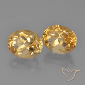 Gemas de Citrino Dorado-naranja claro natural de 4.74 ct, Ovalada, VVS-VS