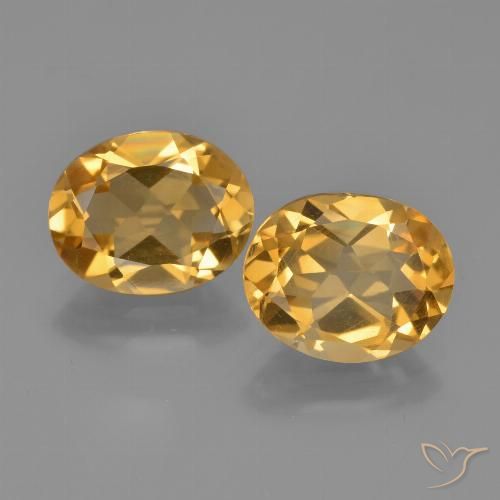 4.02ctw Natural Dorado-naranja claro Citrino, Ovalada, VVS-VS