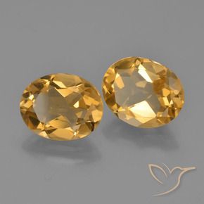 Gemas de Citrino Dorado-naranja claro natural de 4.02 ct, Ovalada, VVS-VS