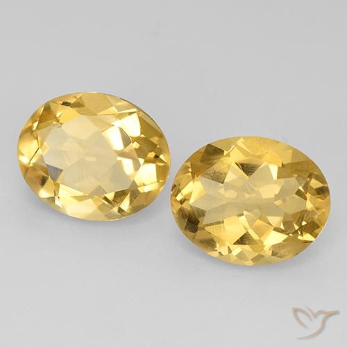 Gemas de Citrino Naranja dorado natural de 4.26 ct, Ovalada, VVS-VS