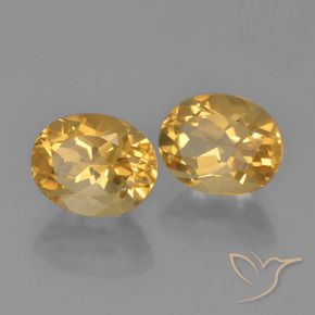 Gemas de Citrino Dorado naranja natural de 5.61 ct, Ovalada, VVS-VS