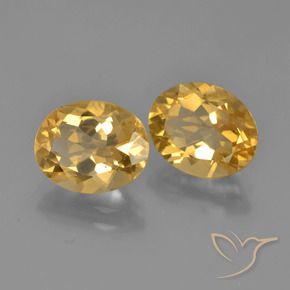 Gemas de Citrino Dorado-naranja claro natural de 4.55 ct, Ovalada, VVS-VS