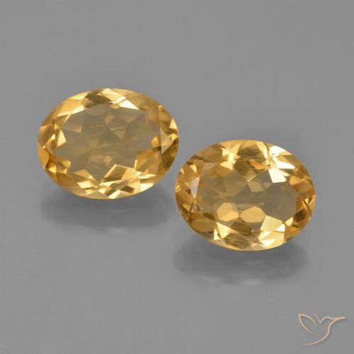 3.87ctw Natural Dorado-naranja claro Citrino, Ovalada, VS