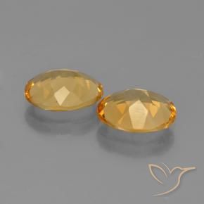 Gemas de Citrino Dorado-naranja claro natural de 3.87 ct, Ovalada, VS