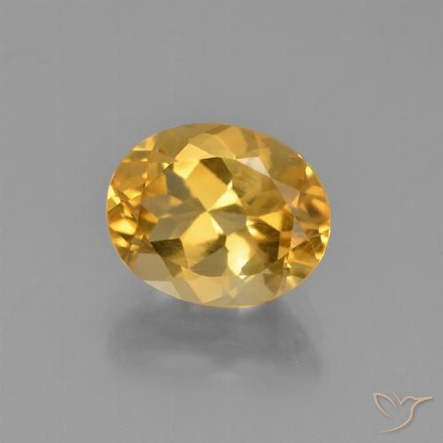 Citrino dorado natural de 2,58 ct, corte óvalo, VVS-VS