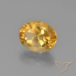 Citrino dorado natural de 2,58 ct, corte óvalo, VVS-VS