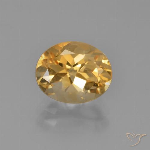 Citrino dorado natural de 2,54 ct, corte óvalo, VVS